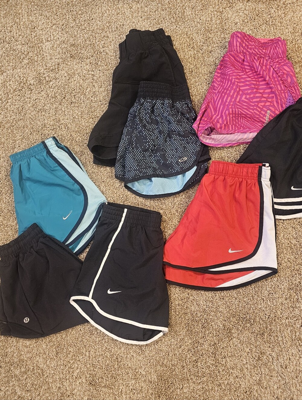 Nike / Lululemon Athletic Shorts Bundle Lot